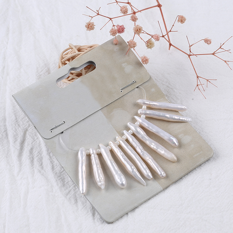 Toothpick Pearl Top-drilled Hole for DIY Making Necklace