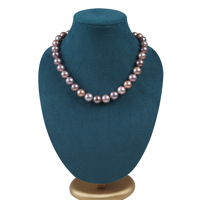 12-13mm Big Size Natural Purple Color Edison Pearl Necklace for Anniversary