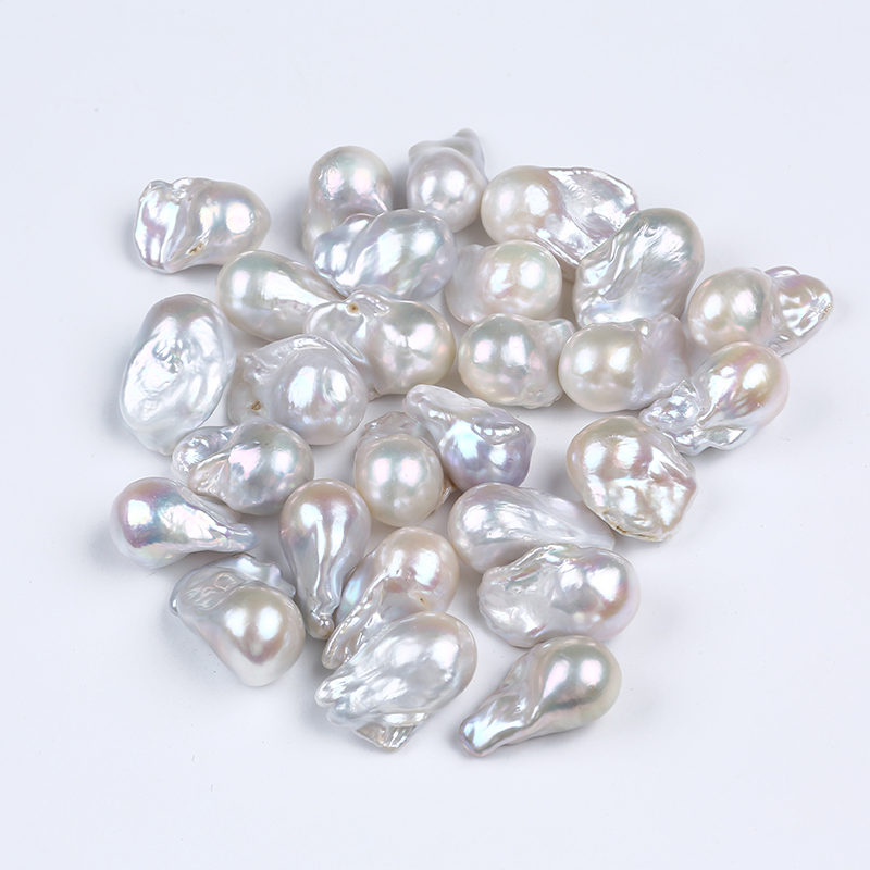 Rare Spark Shape Pearl White Color Baroque Pearl Loose Bead