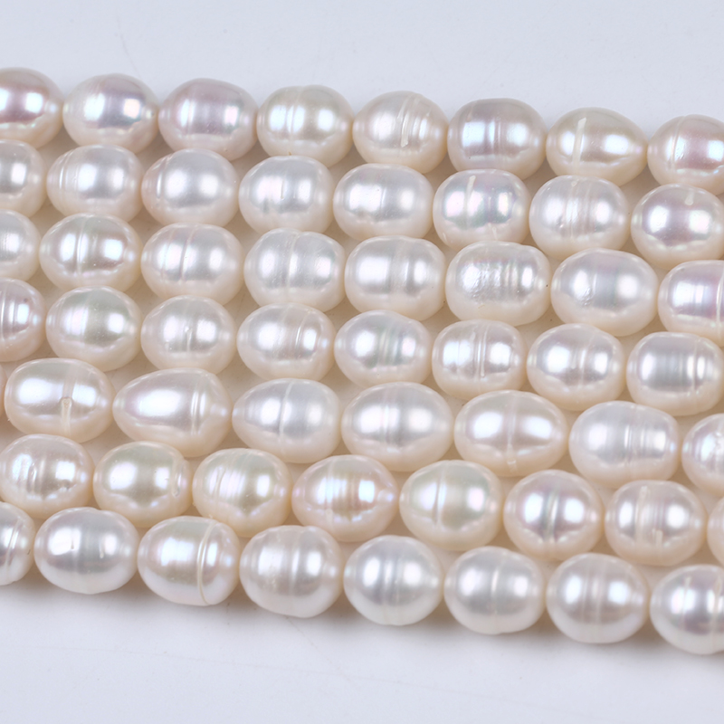 10-11mm Big Size Rice Pearl for White Drop Earrings