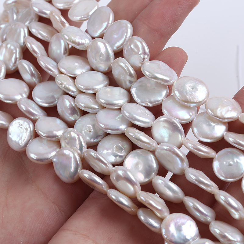Factory Wholesale 12-13mm 5A Top Quality Coin Pearl Strand