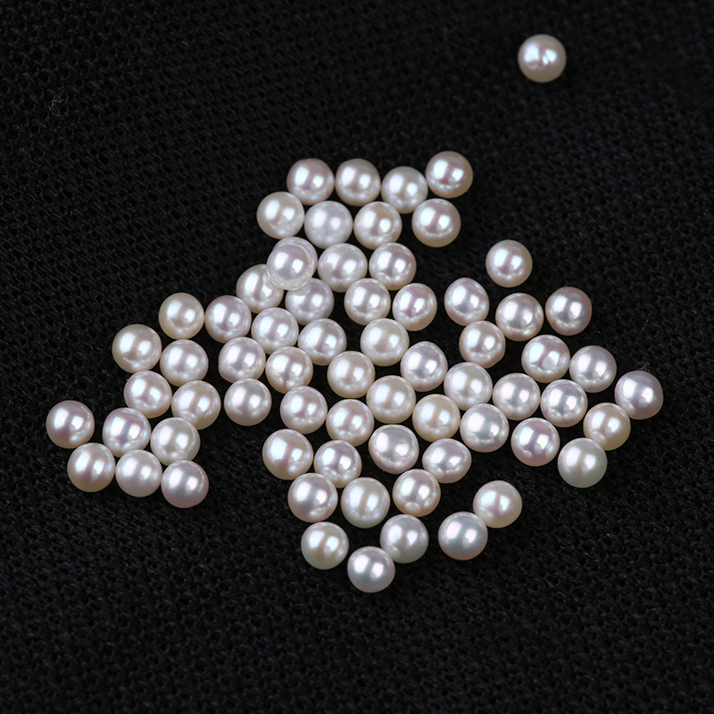 Mini Size Natural White Round Pearl for Inlay Jewelry