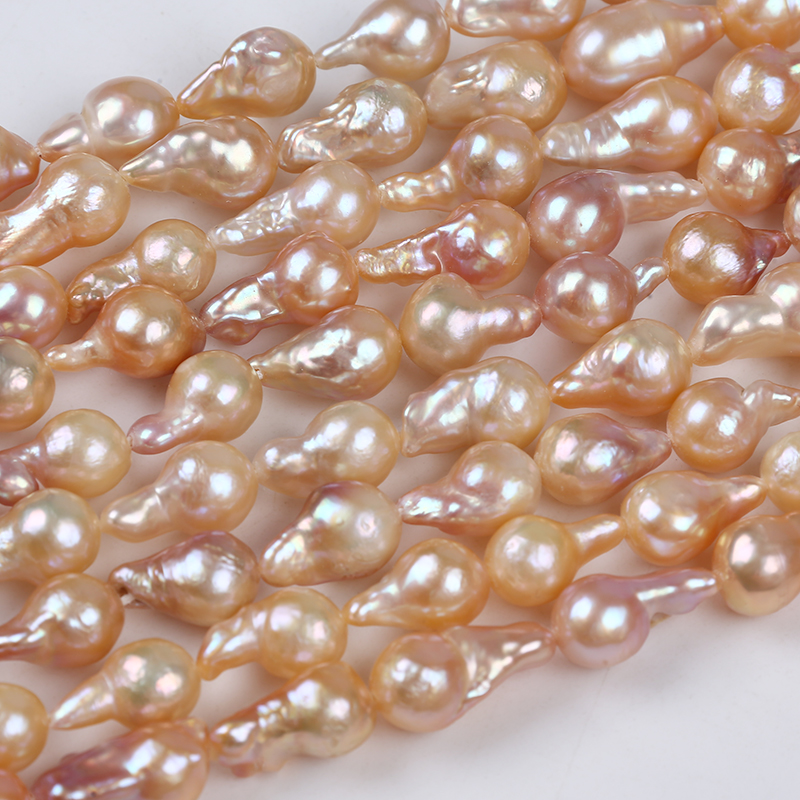 7-8mm Natural Pink Color Edison Pearl for Small Baroque Necklace