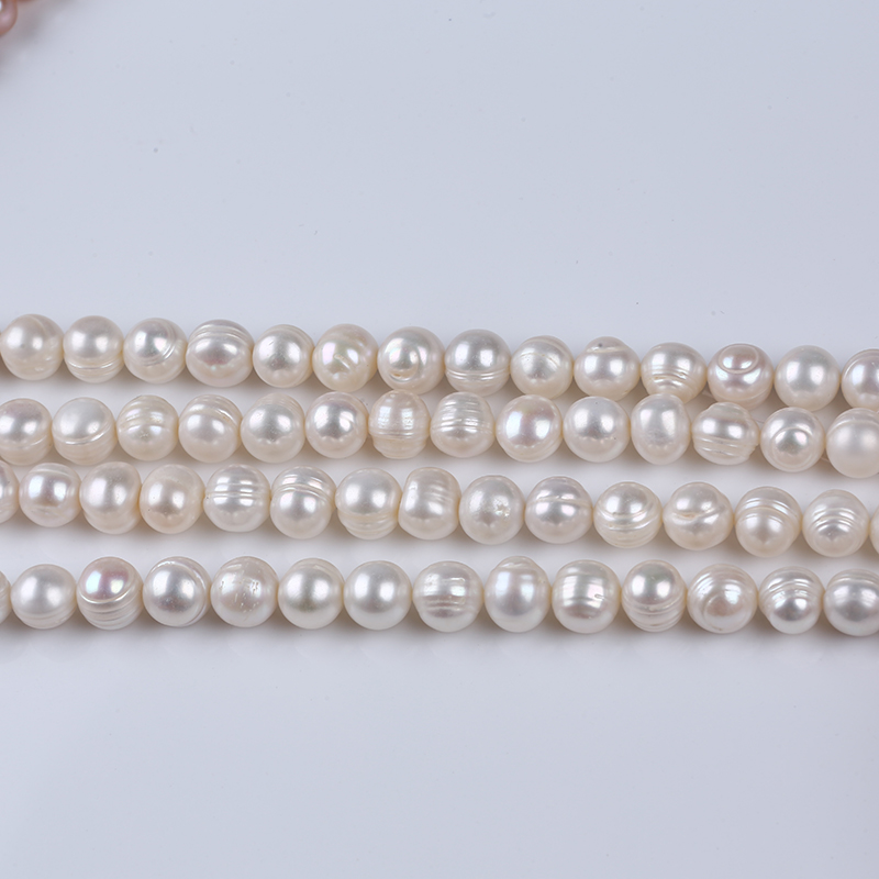 11-12mm Natural Potato Pearl Strand Real Pearl String for Making Necklace