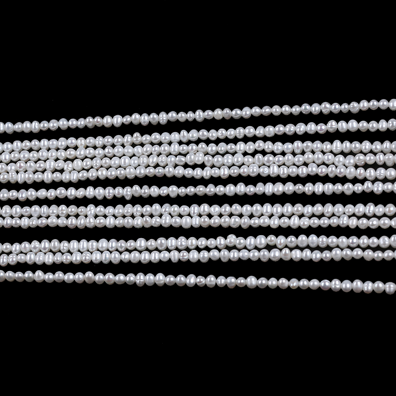 3-3.5mm Tiny Size Potato Pearl From Loose Pearl Strand Factory for DIY