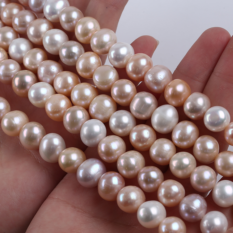 11-12mm Multi Color Potato Shape Pearl Strand for Women Necklace