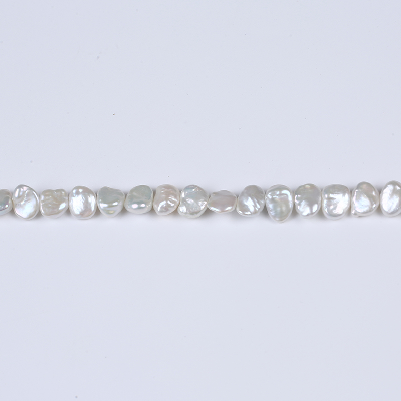 8-9mm AA Grade Side Drilled thick Keshi Pearl Strand for DIY