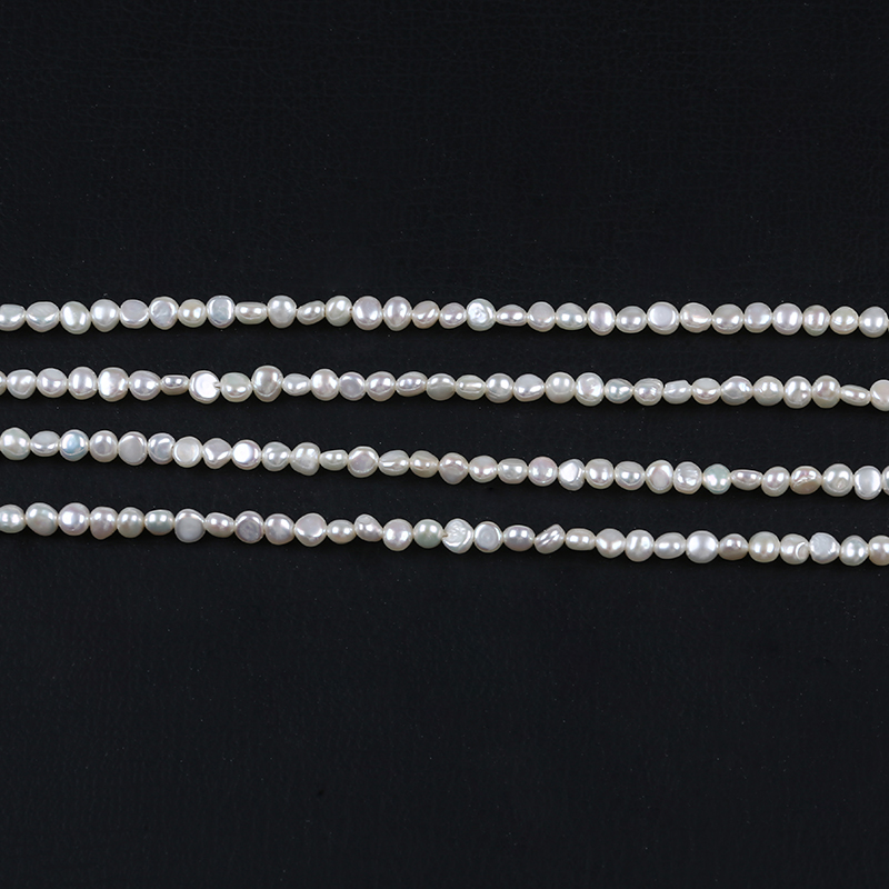 4-5mm Small Size Good Quality Baroque Pearl Strand for Multi Choker