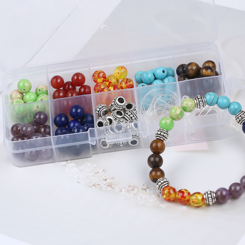 Natural Stone Beads Box DIY Bead for Making Bracelet