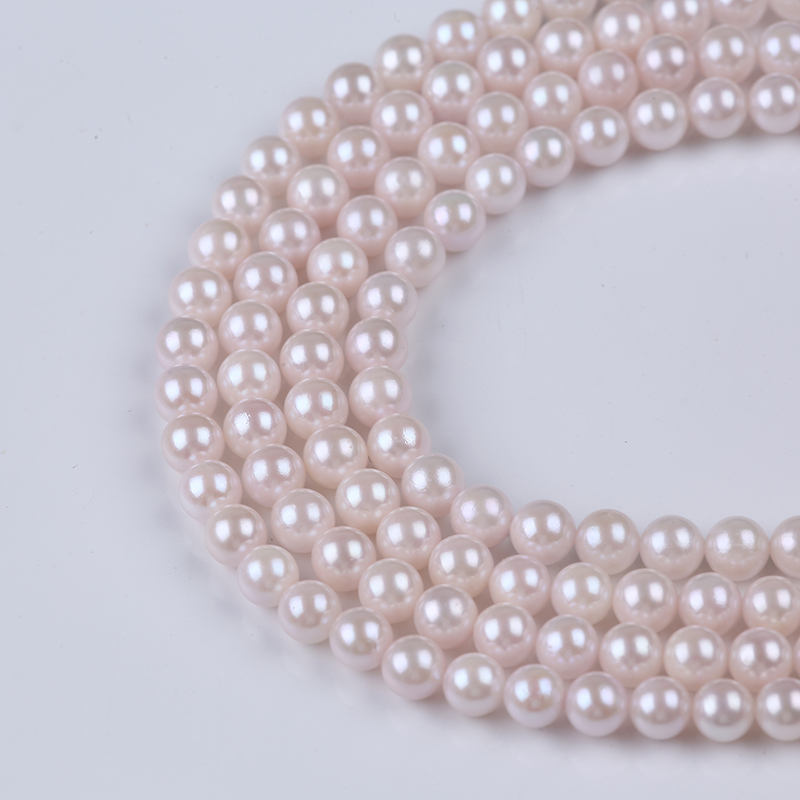 5.5-6mm Pinkish White Color Akoya Pearl Strand Factory Price