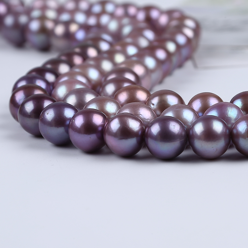 12-14mm Big Size Purple Color Edison Pearl Strand for Elegant Necklace