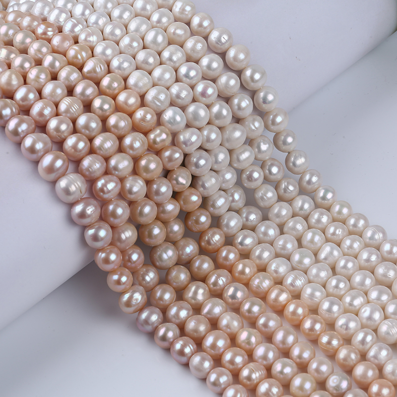 12-13mm Big Size White Color Potato Shape Pearl Strand for Jewelry Making