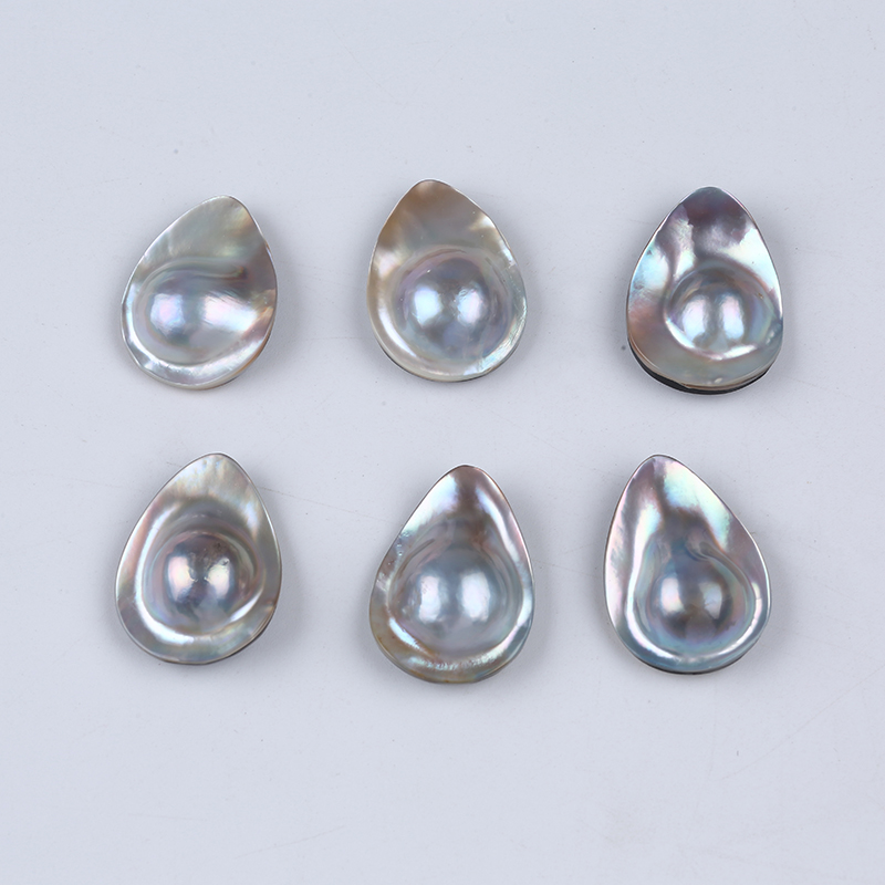 Drop Shape Natural Color Mabe Pearl for DIY