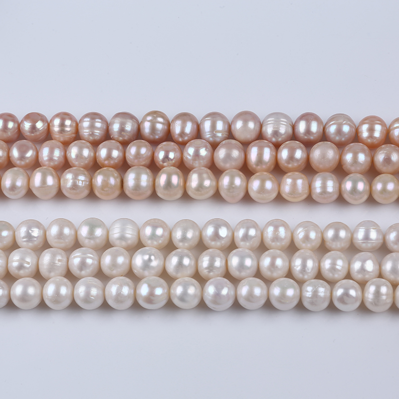 12-13mm Big Size White Color Potato Shape Pearl Strand for Jewelry Making