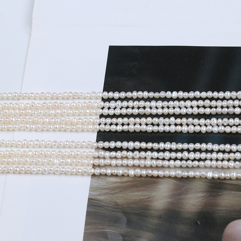 2.5-3mm High Quality Genuine Potato Pearl for Necklace