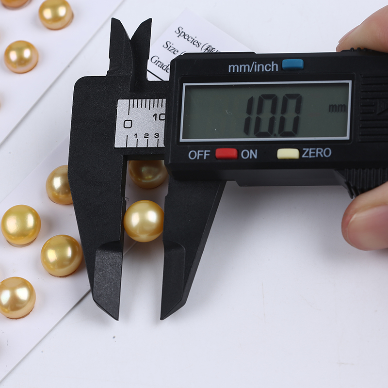 Pop Golden Color Loose Bead Button Pearl for Earring Making